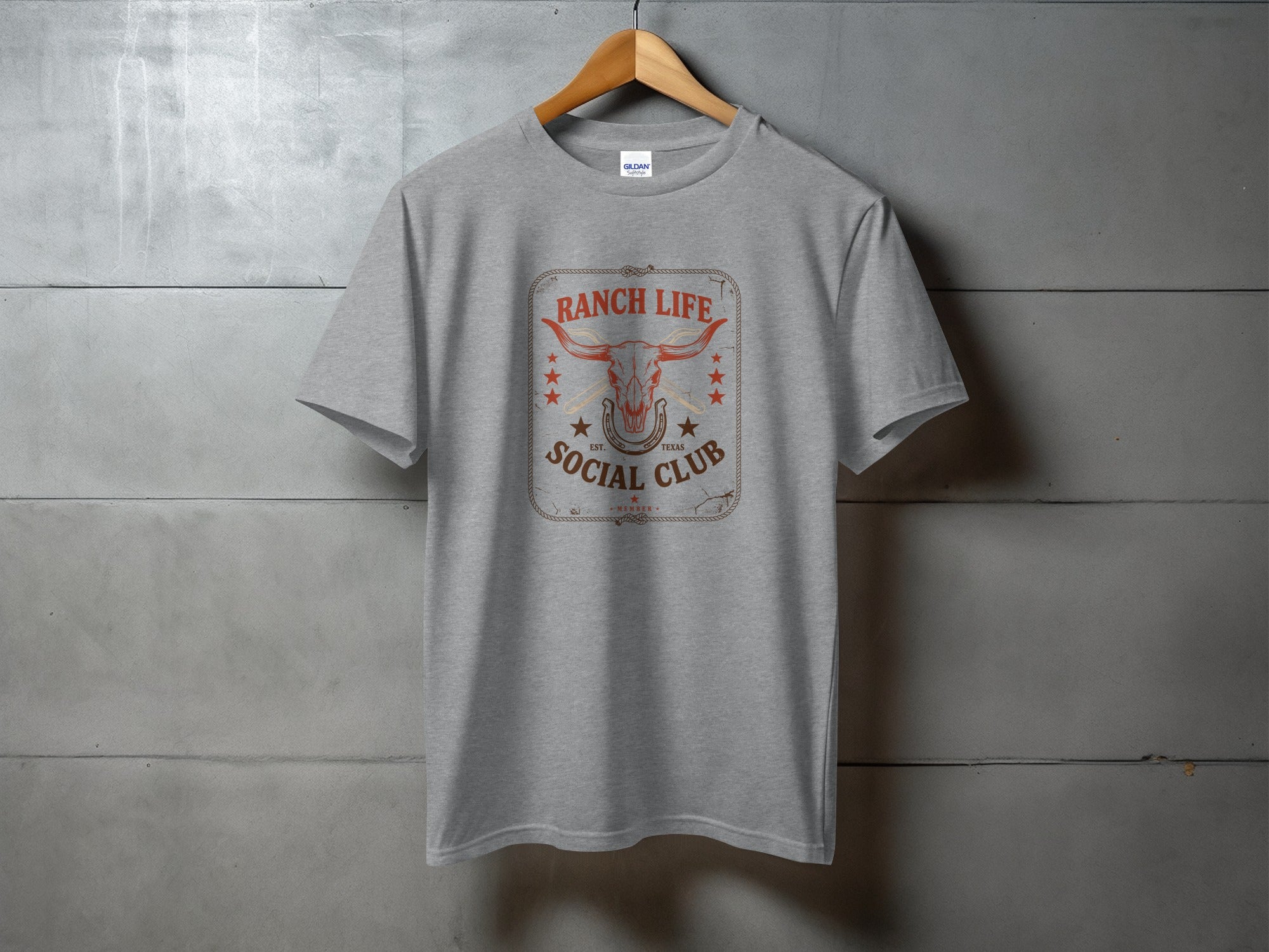 Ranch Life Social Club Classic - ranch life graphic tee, heavyweight cotton, Texas Dust & Denim western apparel
