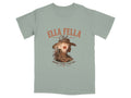 Ella Fella Club t-shirt with desert sunset graphic and text.