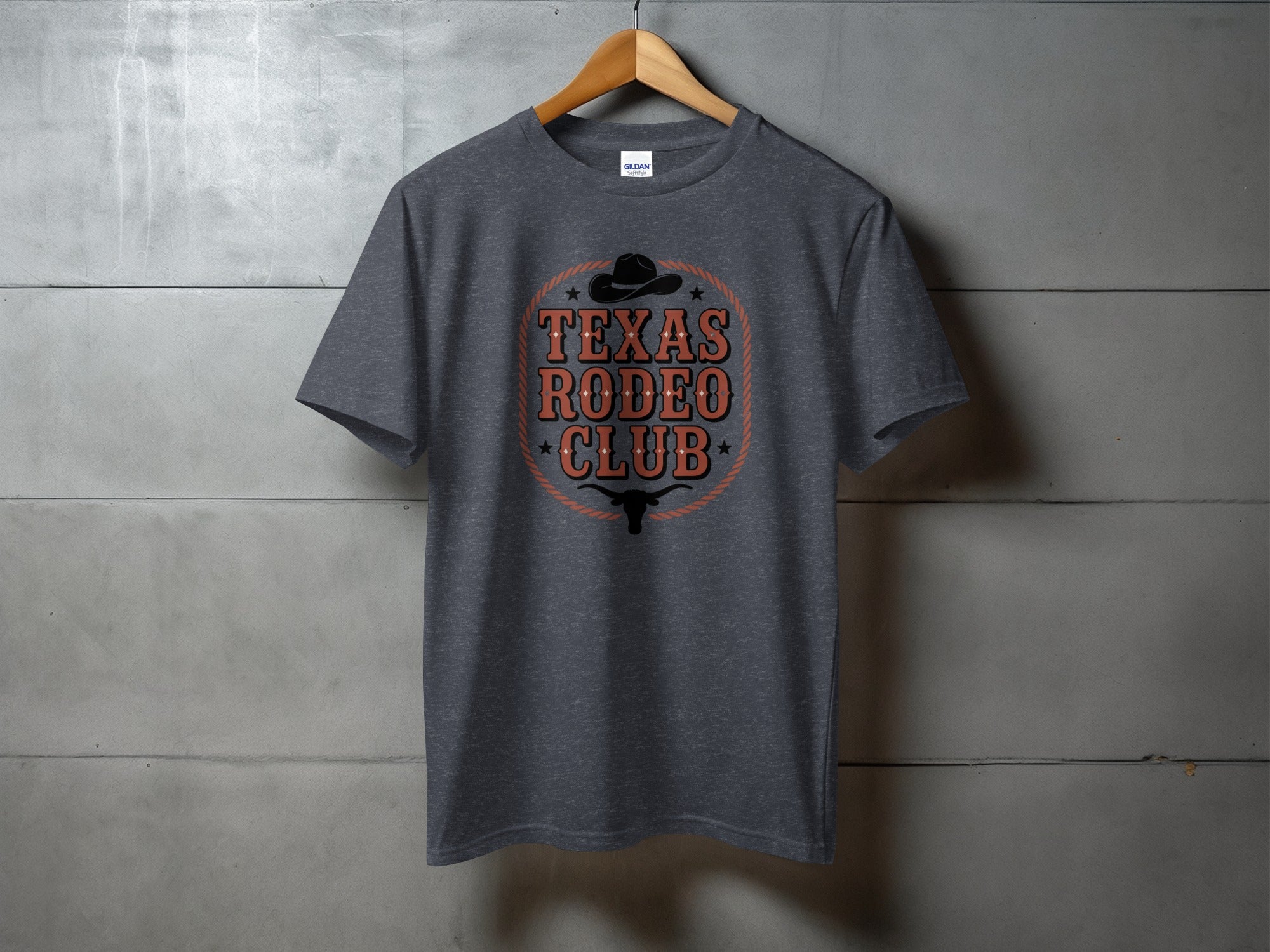 Heritage Texas Rodeo Club - vintage rodeo tee, heavyweight cotton, Texas Dust & Denim western apparel