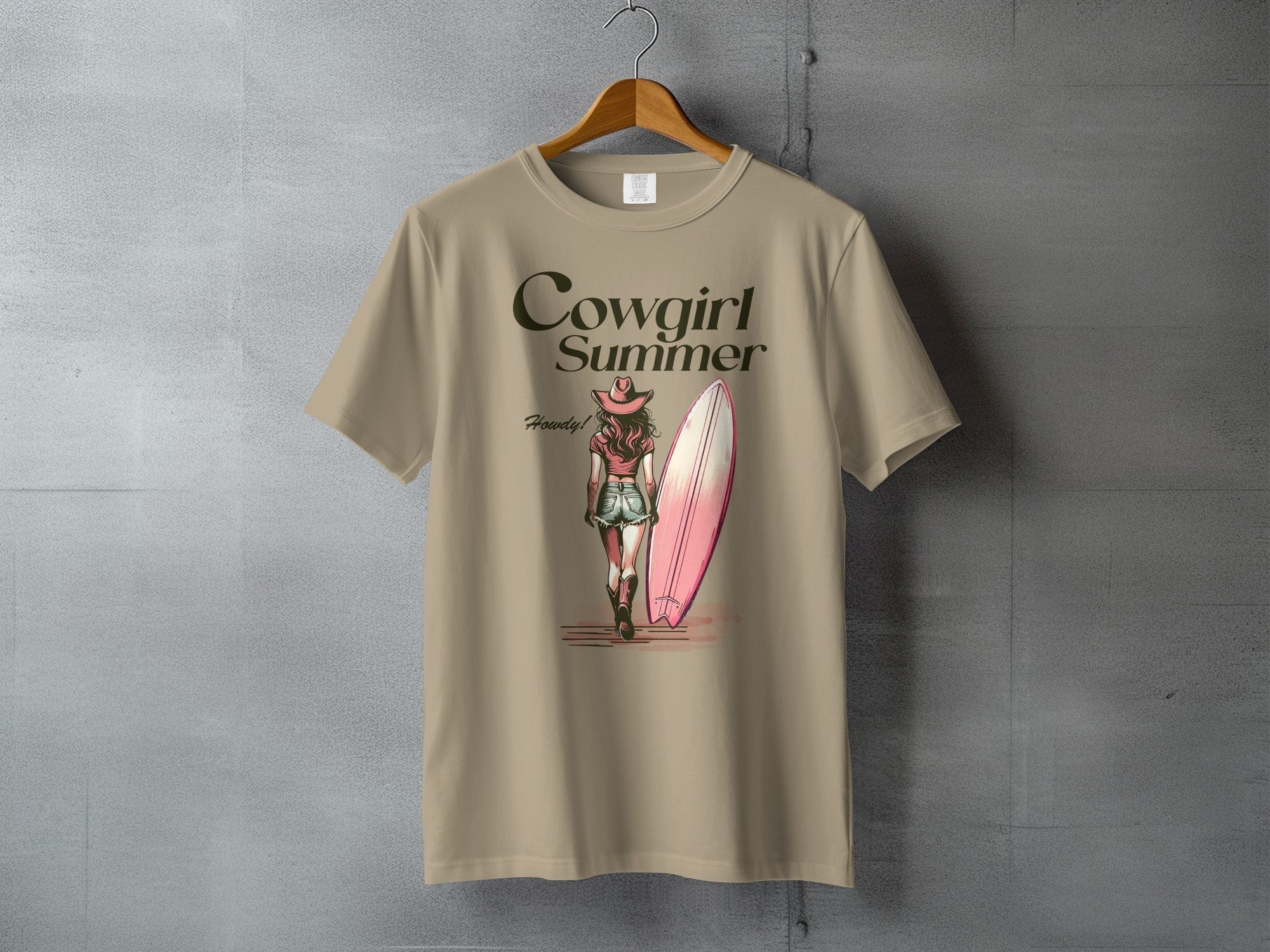 Coastal Cowgirl Summer Graphic - coastal cowgirl tee, heavyweight cotton, Texas Dust & Denim western apparel