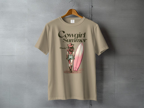 Coastal Cowgirl Summer Graphic - coastal cowgirl tee, heavyweight cotton, Texas Dust & Denim western apparel