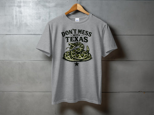 Defiant Texas Spirit Rattlesnake - vintage western tee, heavyweight cotton, Texas Dust & Denim western apparel
