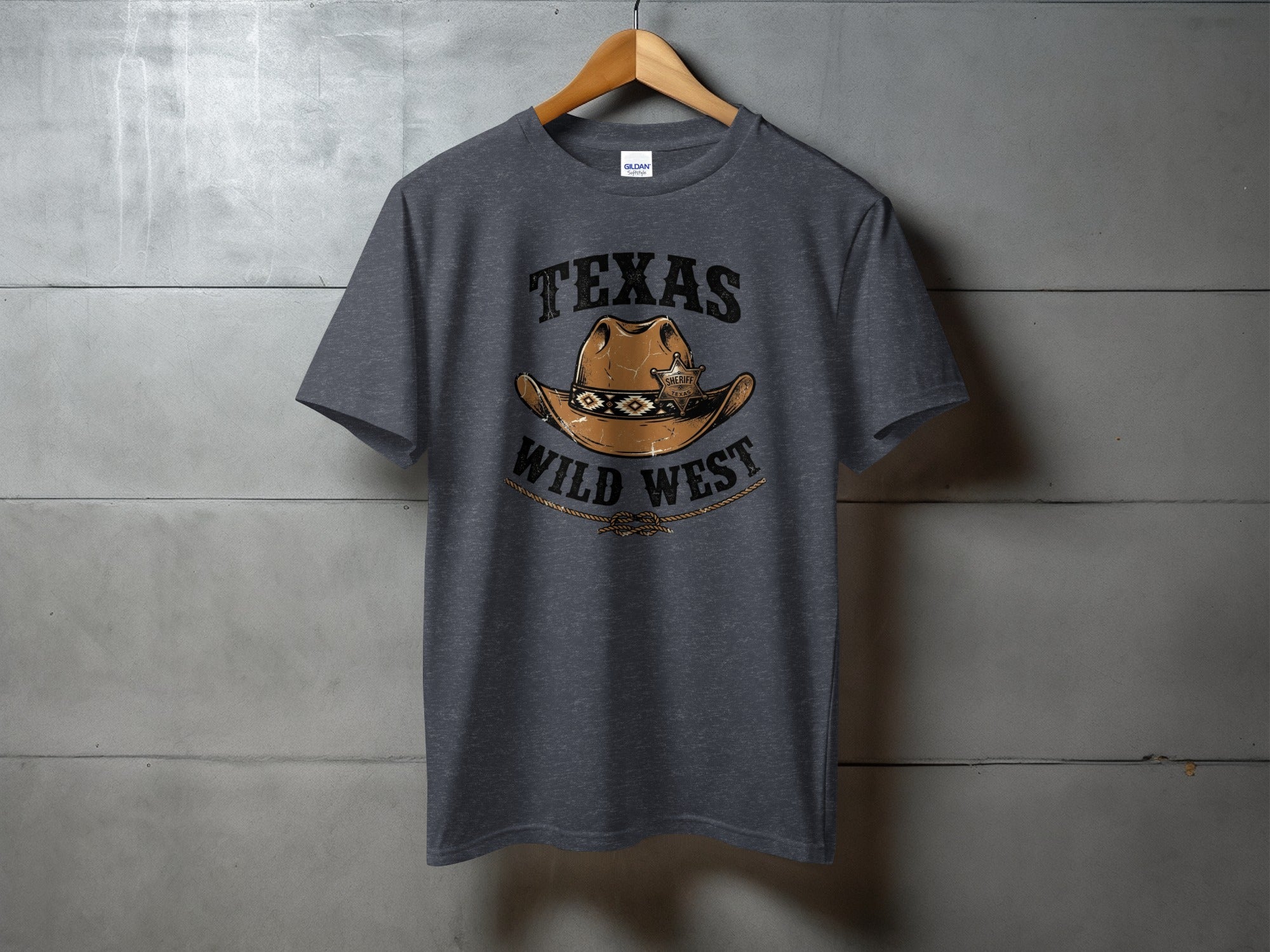 Texas Frontier Legacy - vintage western tee, heavyweight cotton, Texas Dust & Denim western apparel