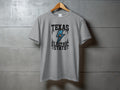 Grey t-shirt with "Texas Electric State" and lightning bolt design.