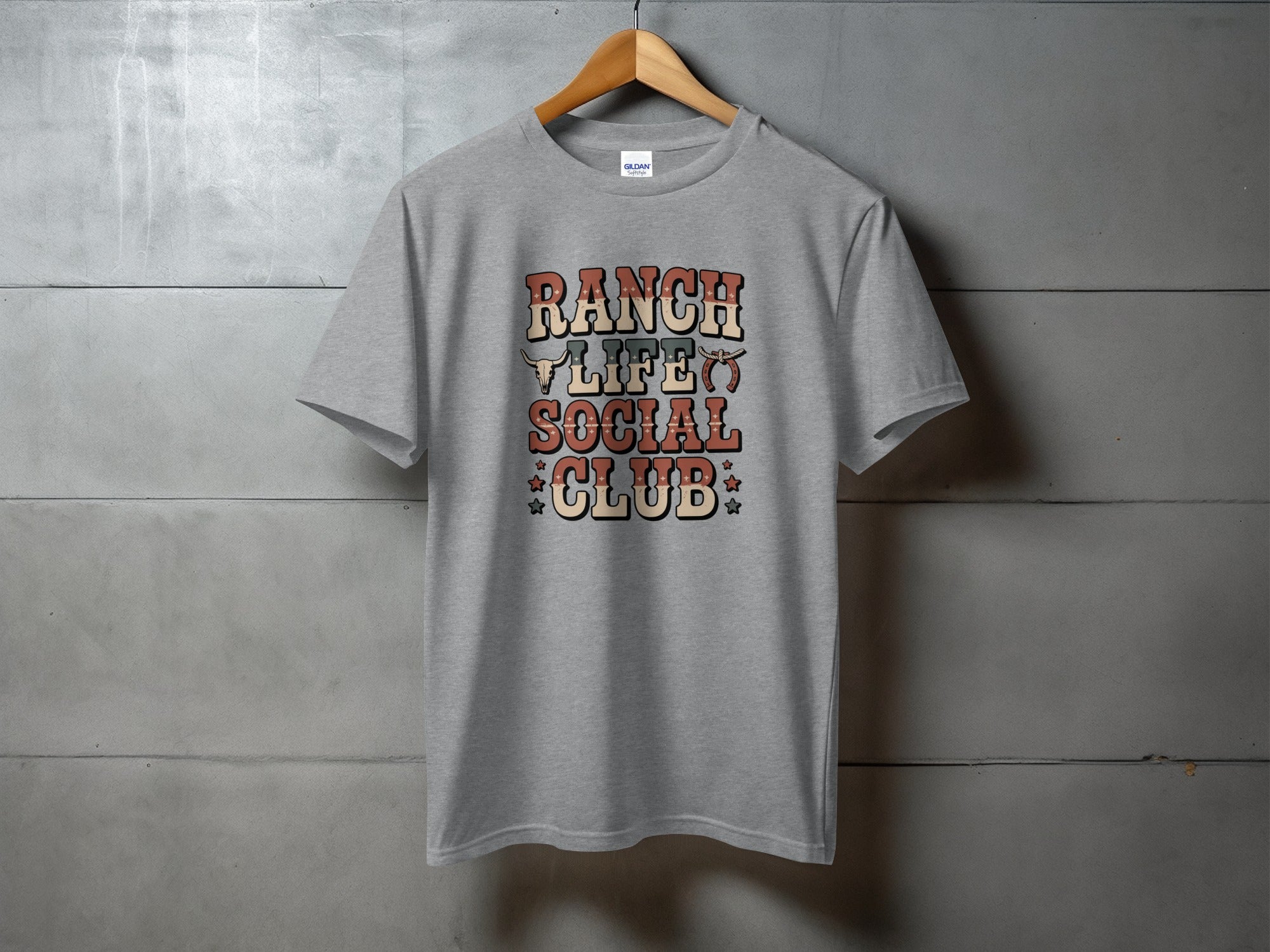 Ranch Life Social Club Heritage - ranch life graphic tee, heavyweight cotton, Texas Dust & Denim western apparel