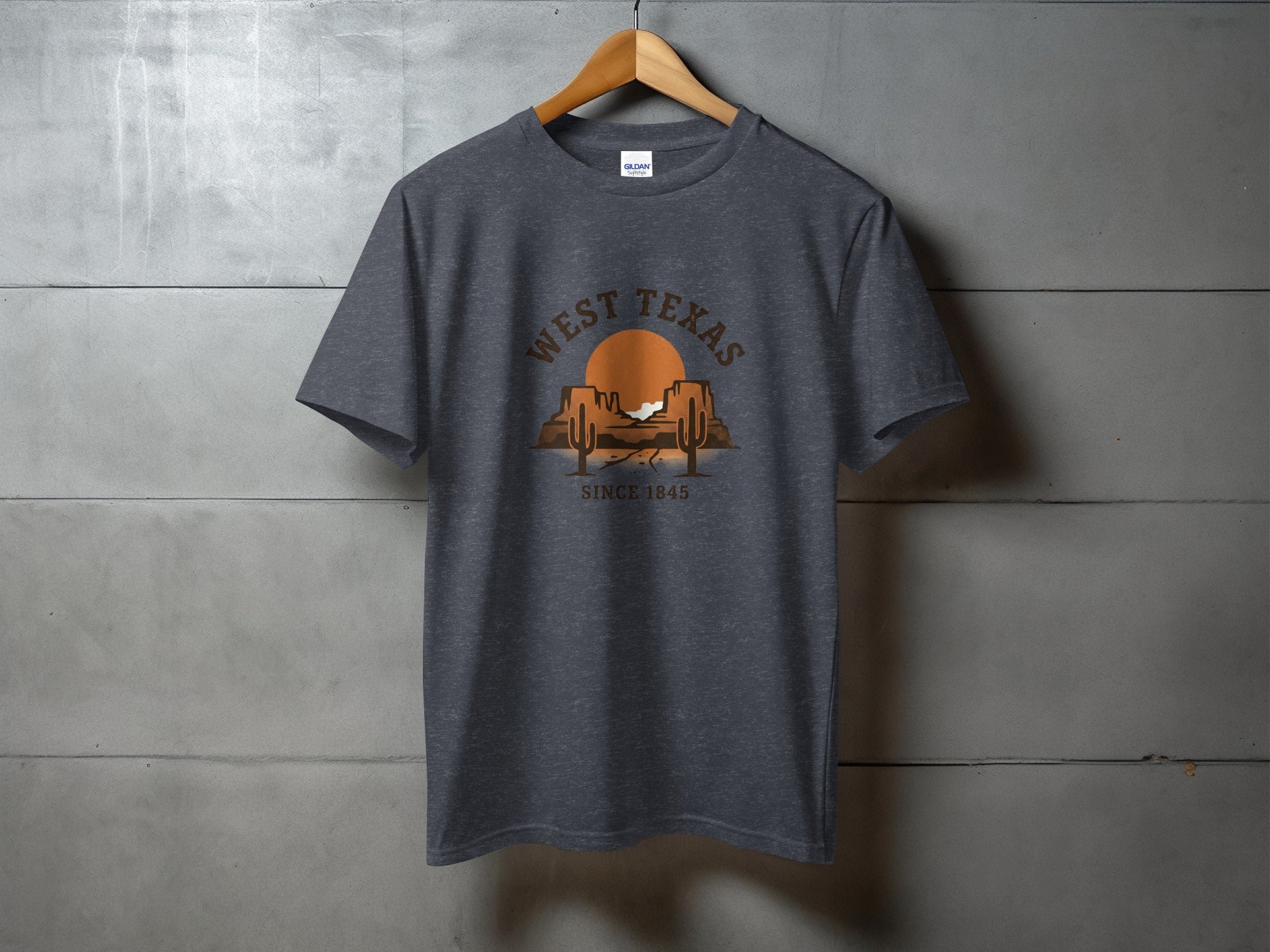 Vintage West Texas Heritage - vintage western tee, heavyweight cotton, Texas Dust & Denim western apparel