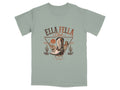 T-shirt with western graphic of a cowboy boot, desert landscape, and "Ella Fella Club EST. 2026".
